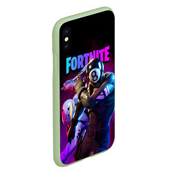 Чехол iPhone XS Max матовый FORTNITE, цвет: 3D-салатовый — фото 2