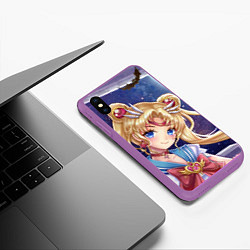 Чехол iPhone XS Max матовый SAILOR MOON, цвет: 3D-фиолетовый — фото 2
