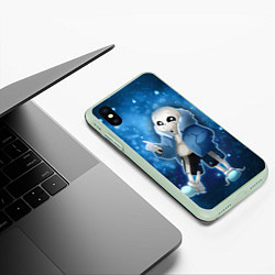 Чехол iPhone XS Max матовый UNDERTALE, цвет: 3D-салатовый — фото 2