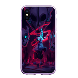 Чехол iPhone XS Max матовый UNDERTALE, цвет: 3D-сиреневый