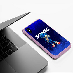 Чехол iPhone XS Max матовый SONIC, цвет: 3D-сиреневый — фото 2