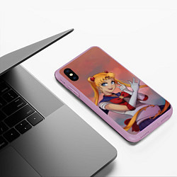 Чехол iPhone XS Max матовый СЕЙЛОР МУН, цвет: 3D-сиреневый — фото 2