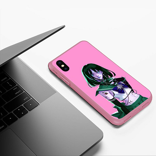 Чехол iPhone XS Max матовый SAILOR MOON / 3D-Малиновый – фото 3