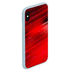 Чехол iPhone XS Max матовый Красный свет, цвет: 3D-голубой — фото 2