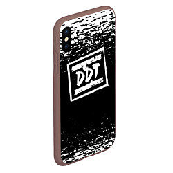 Чехол iPhone XS Max матовый ДДТ, цвет: 3D-коричневый — фото 2