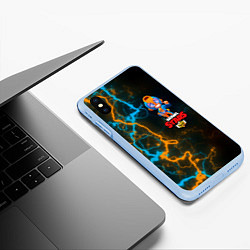 Чехол iPhone XS Max матовый BRAWL STARS GT MAX 3, цвет: 3D-голубой — фото 2