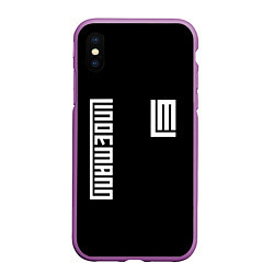 Чехол iPhone XS Max матовый LINDEMANN, цвет: 3D-фиолетовый