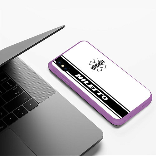Чехол iPhone XS Max матовый NILETTO / 3D-Фиолетовый – фото 3