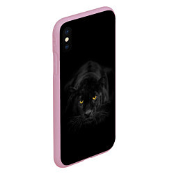 Чехол iPhone XS Max матовый Пантера, цвет: 3D-розовый — фото 2