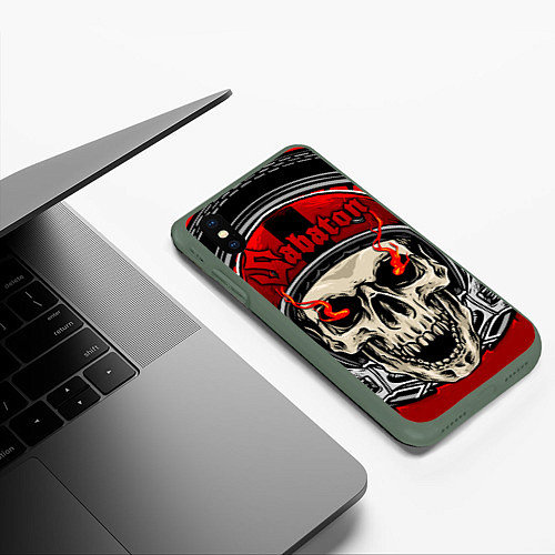 Чехол iPhone XS Max матовый SABATON / 3D-Темно-зеленый – фото 3