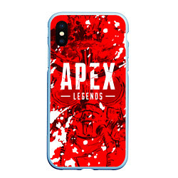 Чехол iPhone XS Max матовый APEX LEGENDS, цвет: 3D-голубой
