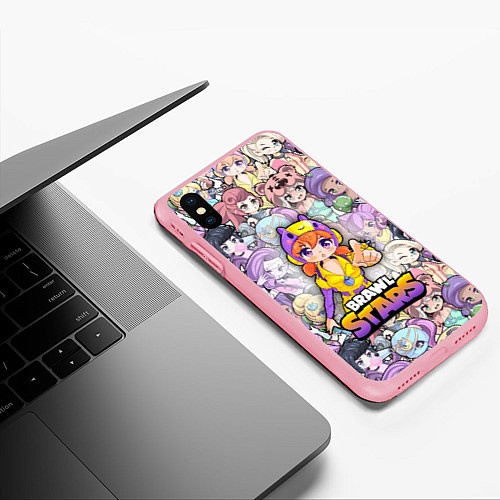 Чехол iPhone XS Max матовый BrawlStars Girls Oko / 3D-Баблгам – фото 3