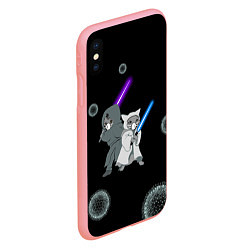 Чехол iPhone XS Max матовый Котики vs Вирус, цвет: 3D-баблгам — фото 2