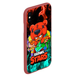 Чехол iPhone XS Max матовый BRAWL STARS NITA, цвет: 3D-красный — фото 2