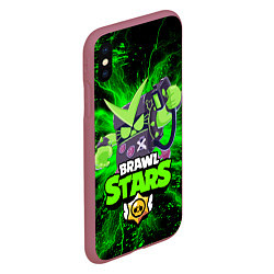 Чехол iPhone XS Max матовый Brawl stars 8-BIT, цвет: 3D-малиновый — фото 2