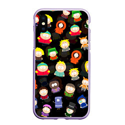 Чехол iPhone XS Max матовый ЮЖНЫЙ ПАРК, цвет: 3D-светло-сиреневый