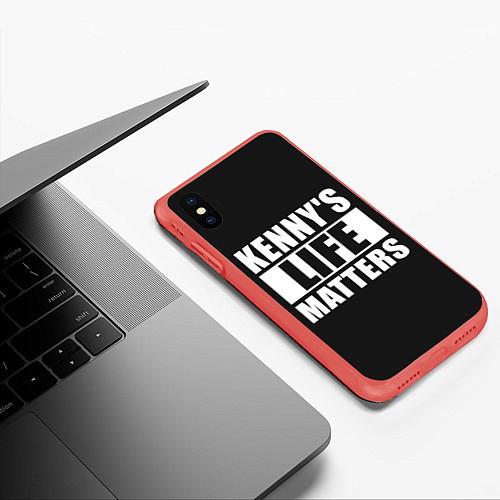 Чехол iPhone XS Max матовый KENNYS LIFE MATTERS / 3D-Красный – фото 3