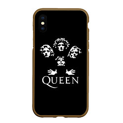 Чехол iPhone XS Max матовый QUEEN НА СПИНЕ, цвет: 3D-коричневый