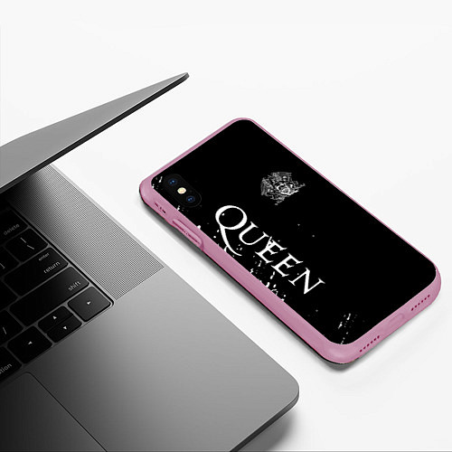 Чехол iPhone XS Max матовый QUEEN / 3D-Розовый – фото 3