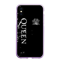 Чехол iPhone XS Max матовый QUEEN, цвет: 3D-сиреневый