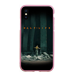 Чехол iPhone XS Max матовый HALF-LIFE, цвет: 3D-розовый