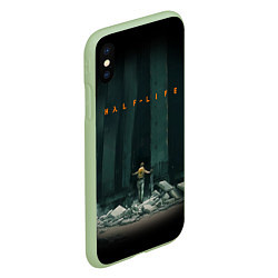 Чехол iPhone XS Max матовый HALF-LIFE, цвет: 3D-салатовый — фото 2
