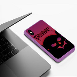 Чехол iPhone XS Max матовый Bullet For My Valentine, цвет: 3D-фиолетовый — фото 2