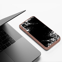 Чехол iPhone XS Max матовый БЕЛЫЕ ЧЕРЕПА, цвет: 3D-коричневый — фото 2