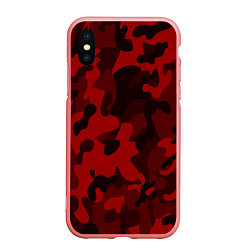 Чехол iPhone XS Max матовый RED MILITARY, цвет: 3D-баблгам