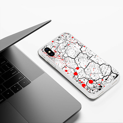 Чехол iPhone XS Max матовый КРОВАВЫЙ ГРАНЖ / 3D-Белый – фото 3