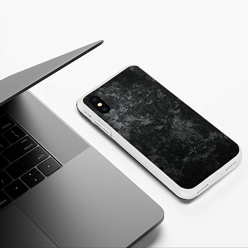 Чехол iPhone XS Max матовый ГРАНЖ / 3D-Белый – фото 3