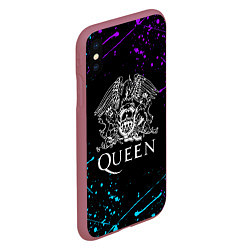 Чехол iPhone XS Max матовый QUEEN, цвет: 3D-малиновый — фото 2