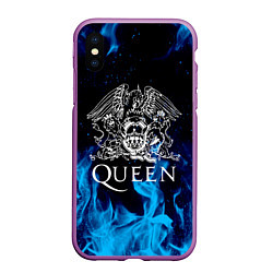 Чехол iPhone XS Max матовый QUEEN, цвет: 3D-фиолетовый