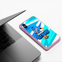 Чехол iPhone XS Max матовый BRAWL STARS MAX, цвет: 3D-розовый — фото 2