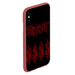 Чехол iPhone XS Max матовый Slipknot 5, цвет: 3D-красный — фото 2