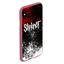 Чехол iPhone XS Max матовый SLIPKNOT, цвет: 3D-малиновый — фото 2