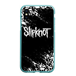 Чехол iPhone XS Max матовый SLIPKNOT, цвет: 3D-мятный