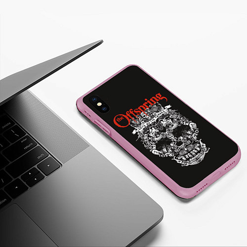 Чехол iPhone XS Max матовый Offspring / 3D-Розовый – фото 3