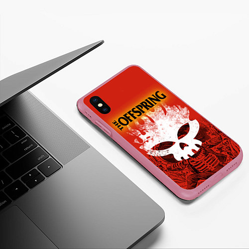 Чехол iPhone XS Max матовый The Offspring / 3D-Малиновый – фото 3