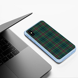 Чехол iPhone XS Max матовый Шотландка, цвет: 3D-голубой — фото 2