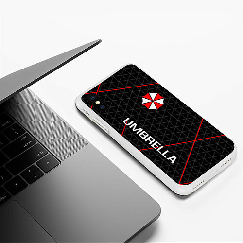 Чехол iPhone XS Max матовый UMBRELLA CORP / 3D-Белый – фото 3