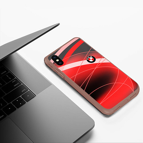 Чехол iPhone XS Max матовый BMW / 3D-Коричневый – фото 3