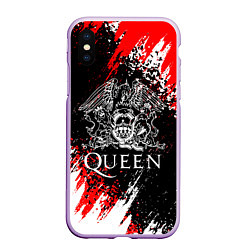 Чехол iPhone XS Max матовый QUEEN, цвет: 3D-сиреневый