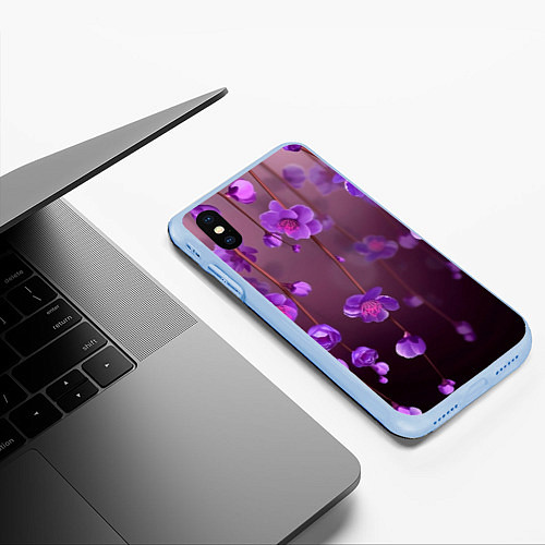 Чехол iPhone XS Max матовый Весна 2020 / 3D-Голубой – фото 3