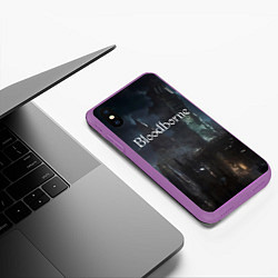 Чехол iPhone XS Max матовый Bloodborne, цвет: 3D-фиолетовый — фото 2