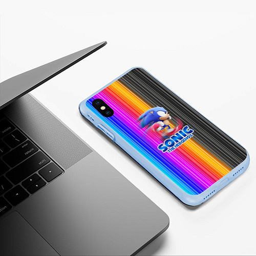 Чехол iPhone XS Max матовый SONIC 2020 / 3D-Голубой – фото 3
