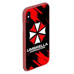 Чехол iPhone XS Max матовый Umbrella Corporation, цвет: 3D-красный — фото 2