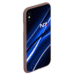 Чехол iPhone XS Max матовый MASS EFFECT N7, цвет: 3D-коричневый — фото 2