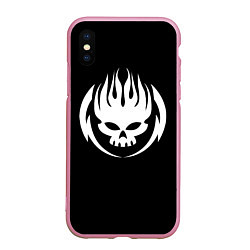 Чехол iPhone XS Max матовый THE OFFSPRING, цвет: 3D-розовый