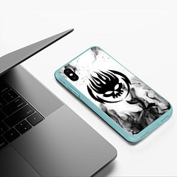 Чехол iPhone XS Max матовый THE OFFSPRING, цвет: 3D-мятный — фото 2
